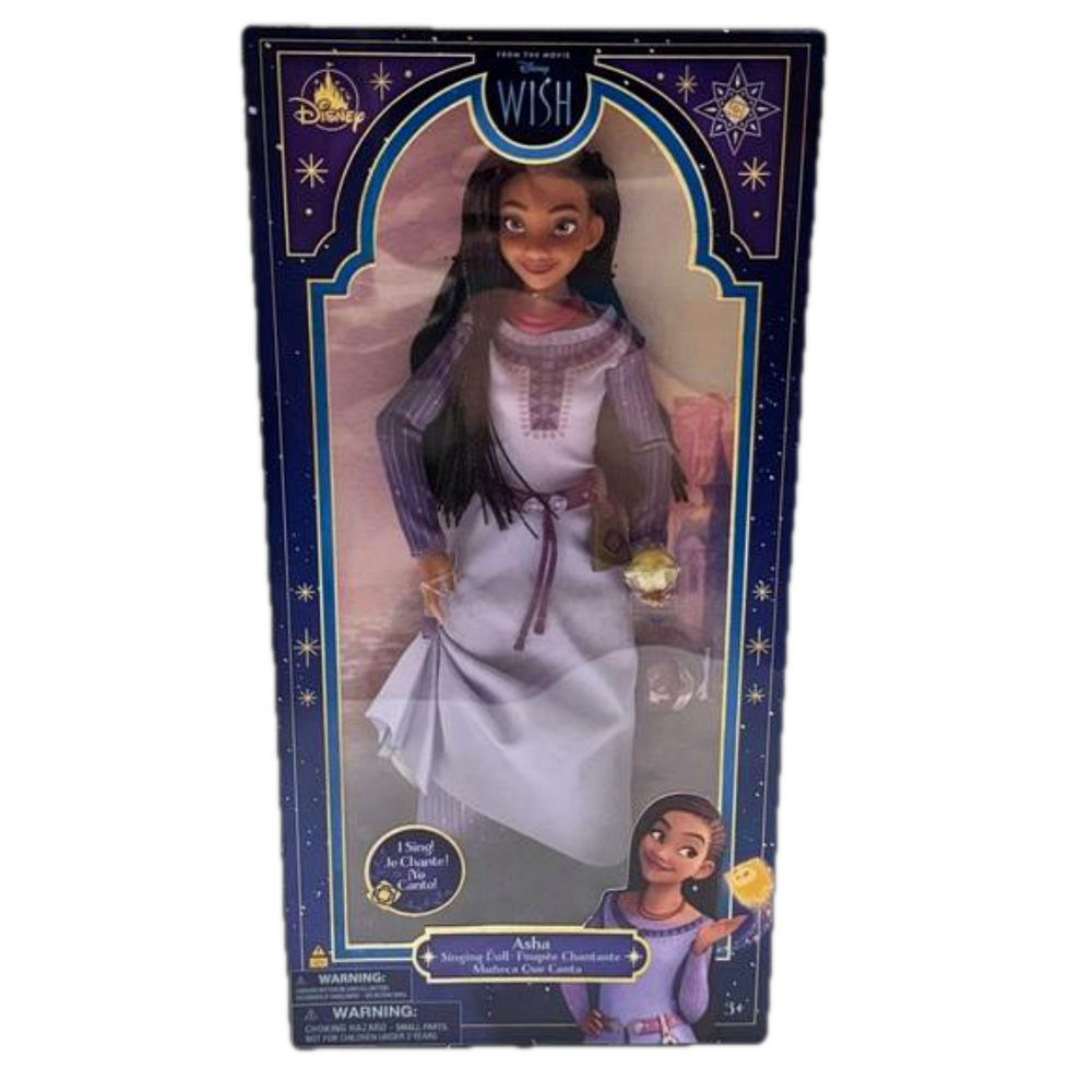 NIB 2023 Disney Store Wish Singing Princess ASHA 11.5"  Posable Doll